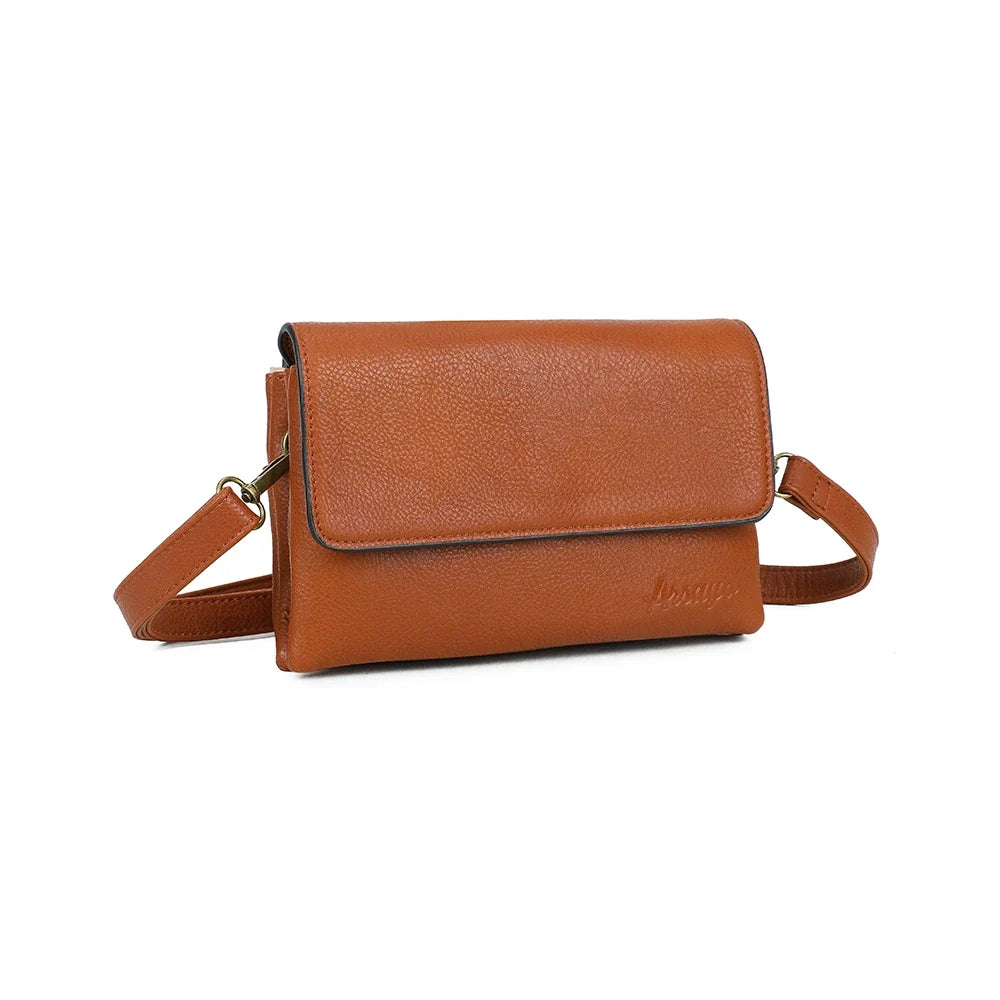 Sacoche Bégonia en cuir vegan de qualité