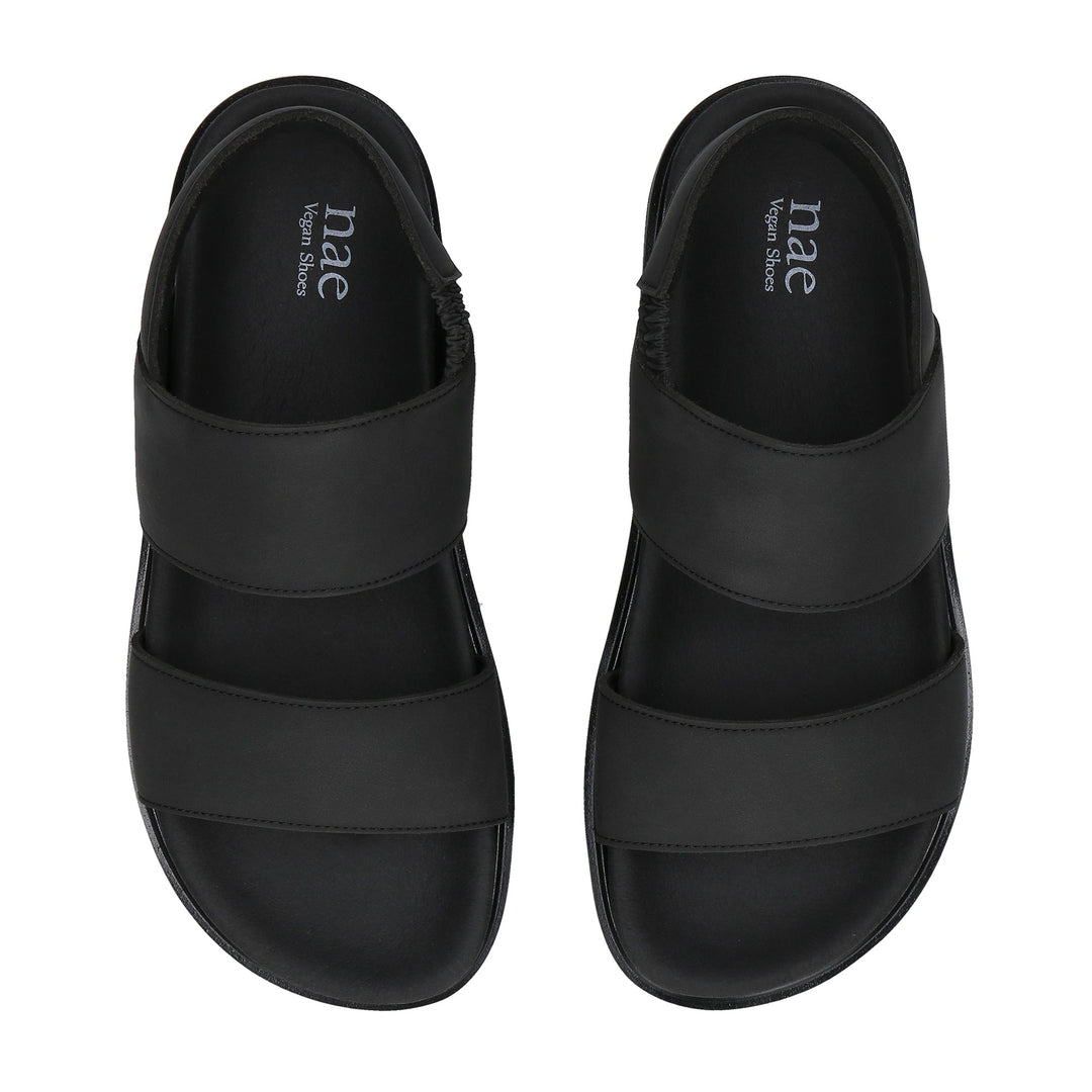 Sandales noir larges