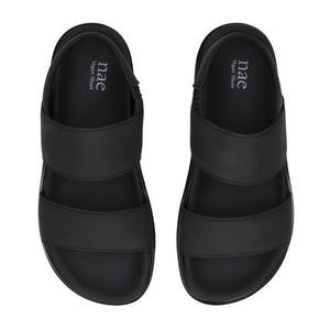 Sandales noir larges
