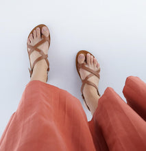 Load image into Gallery viewer, sandales éthiques marron