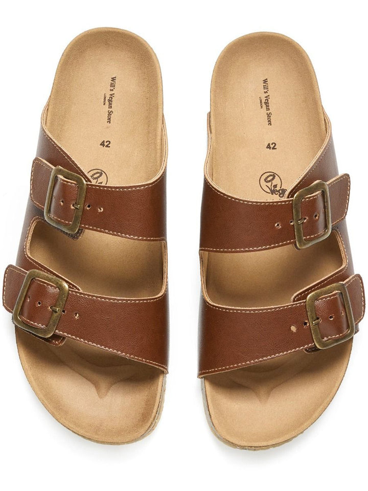 sandales marron style birkenstock