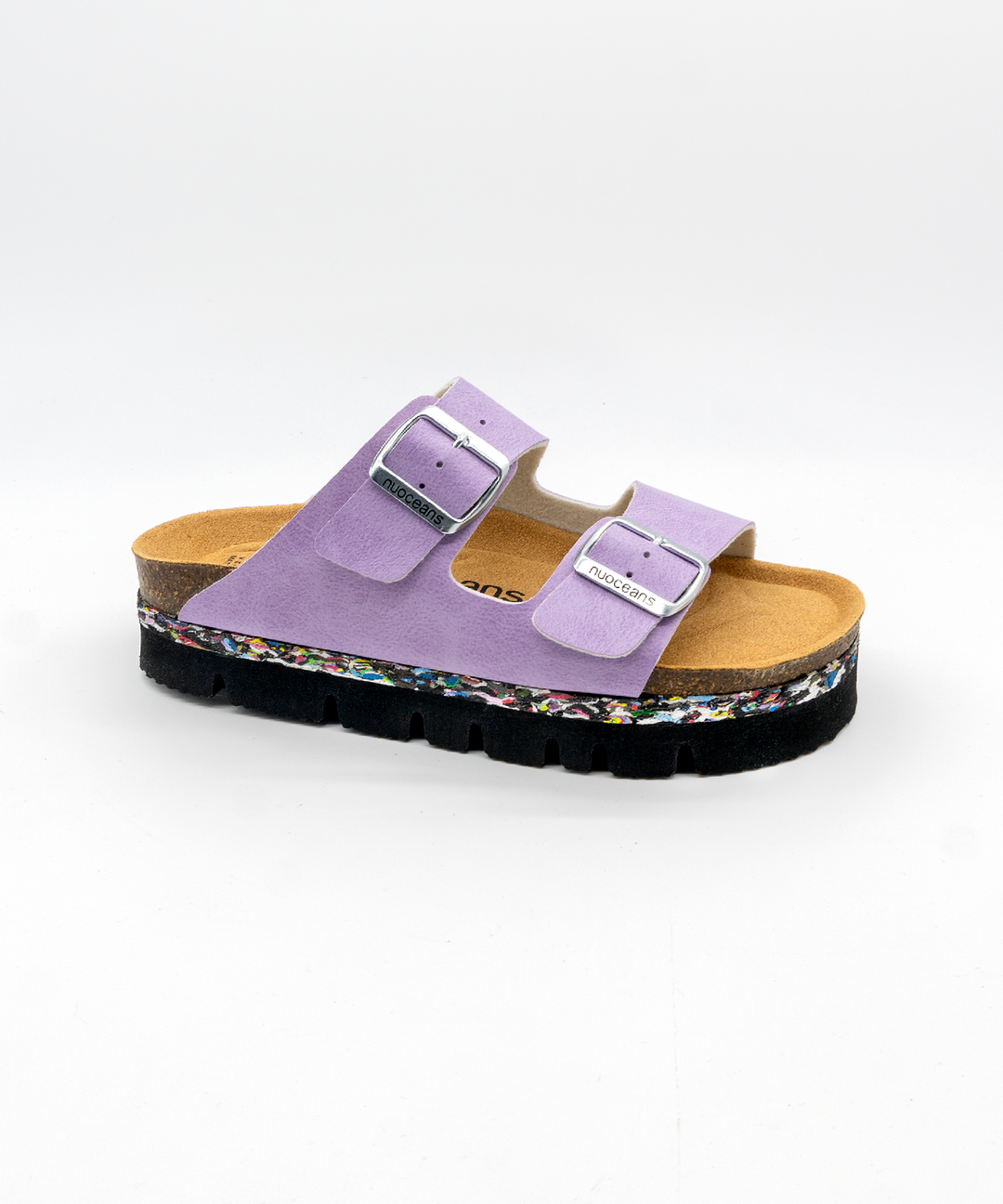 sandales Nuoceans mauve lila avec semelles recyclées