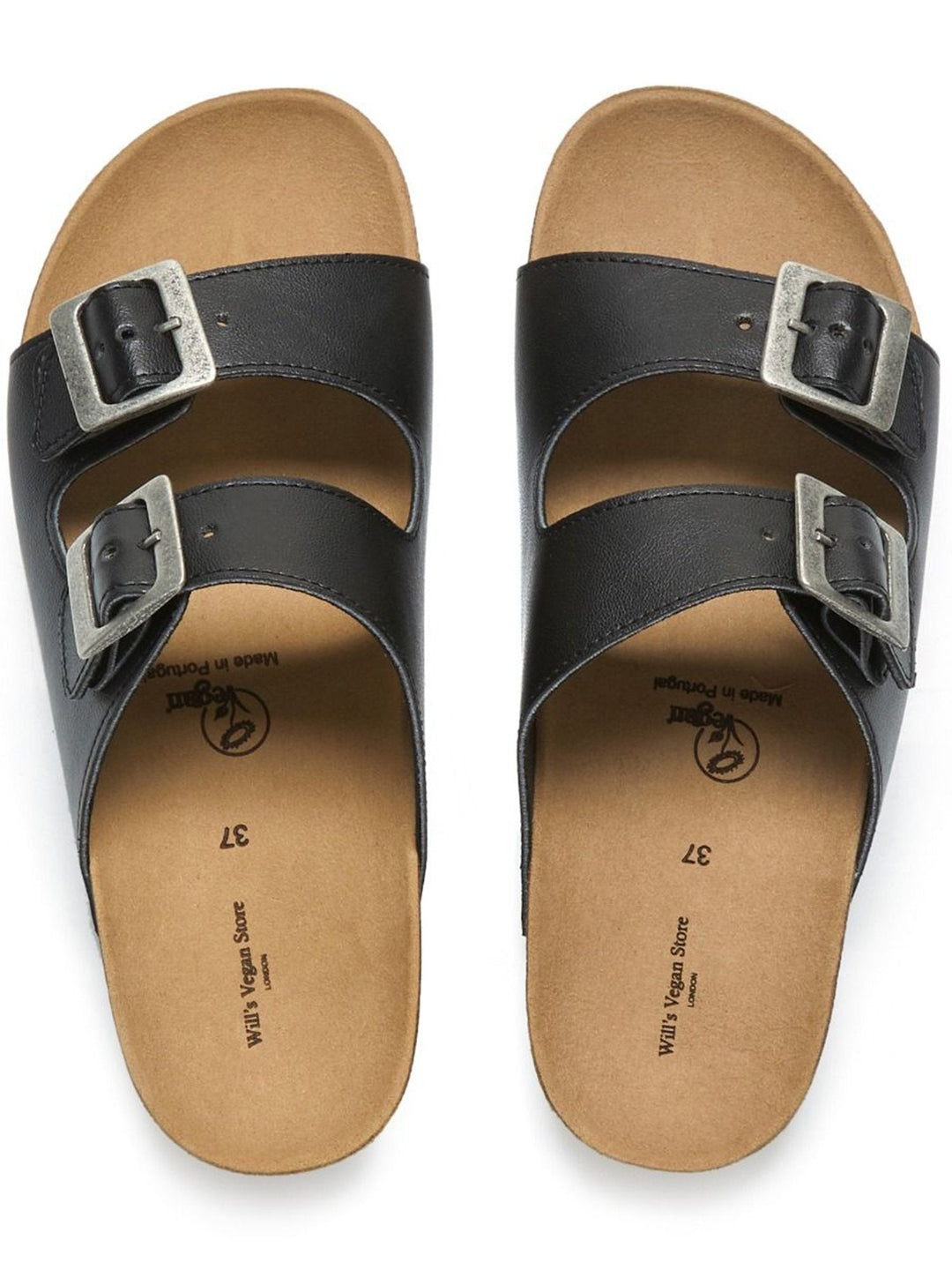 sandales style birkenstock éthique noire