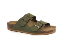 Load image into Gallery viewer,  sandales au style birkenstock vegan kaki