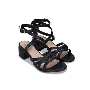 sandales à talons noire
