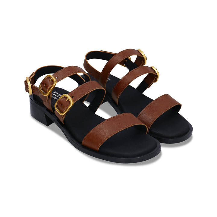 Vegane Damen Sandalen Braun – bequeme Sommerschuhe, elegant