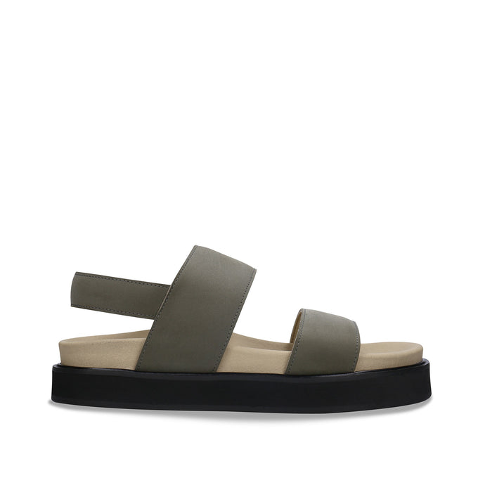 Sandales vegan vert kaki
