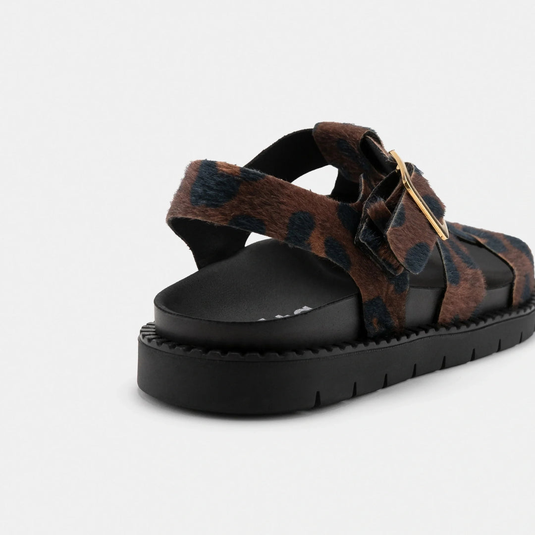 Sandales vegan Nazea léopard