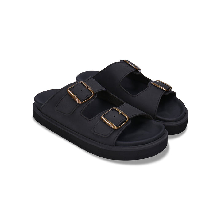 Sandales véganes unisexe style nu-pieds à boucles réglables semelle confort été