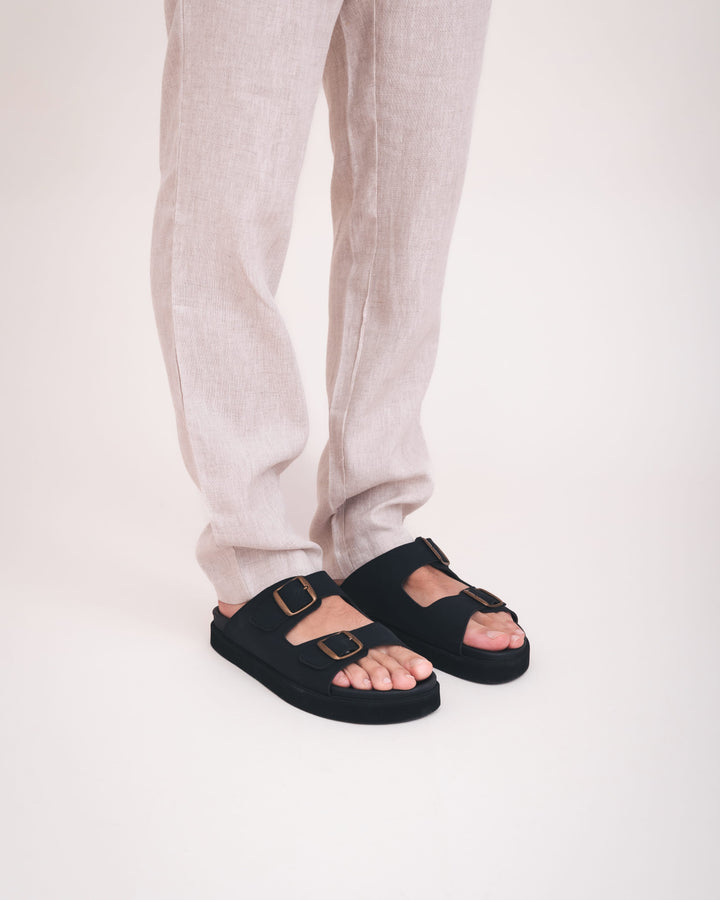 Veganska unisex sandaler dubbla remmar tjock sula urban komfort