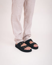 Laden Sie das Bild in den Galerie-Viewer, Veganska unisex sandaler dubbla remmar tjock sula urban komfort