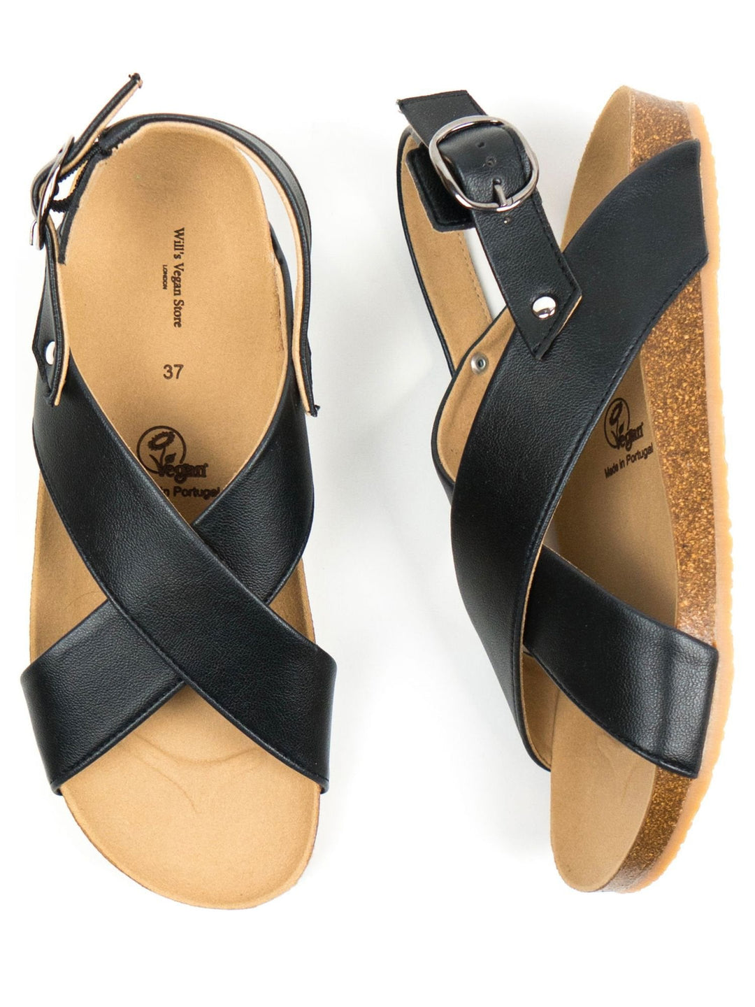 sandales vegan noires