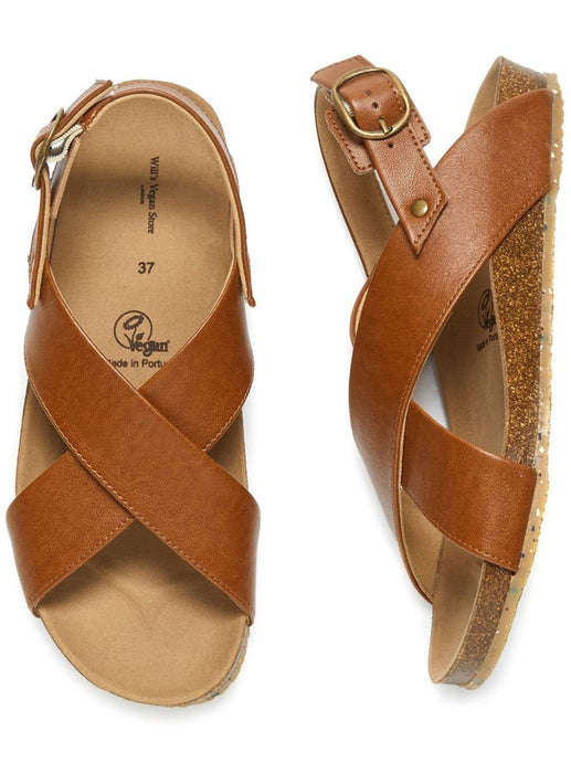 sandales vegan marron 