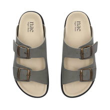 Laden Sie das Bild in den Galerie-Viewer, Vegane Unisex Sandalen Schnallenriemen gepolsterte Sohle Alltag
