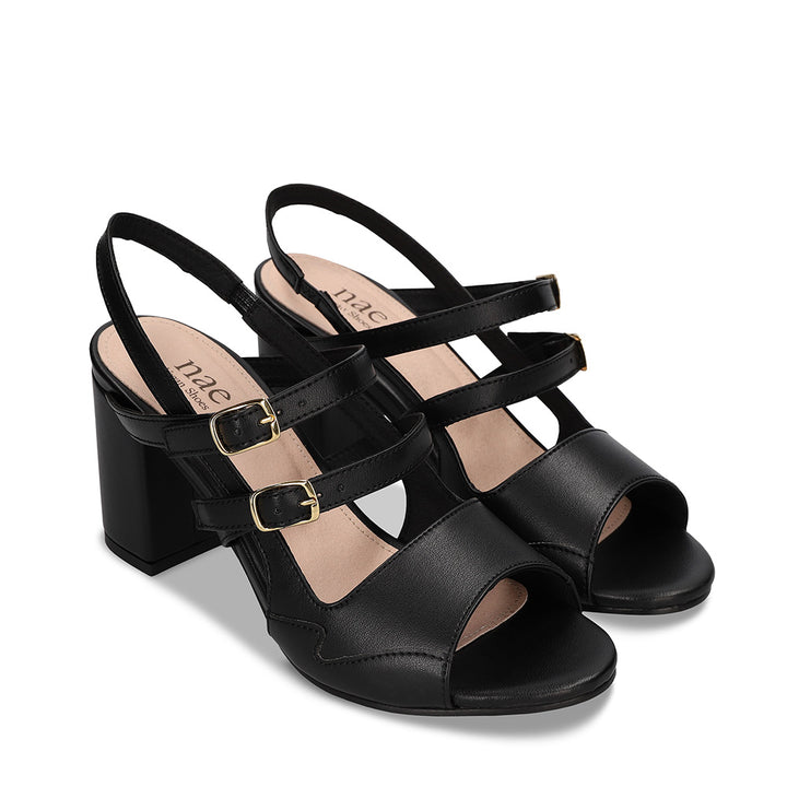 sandales à talons noires Nae