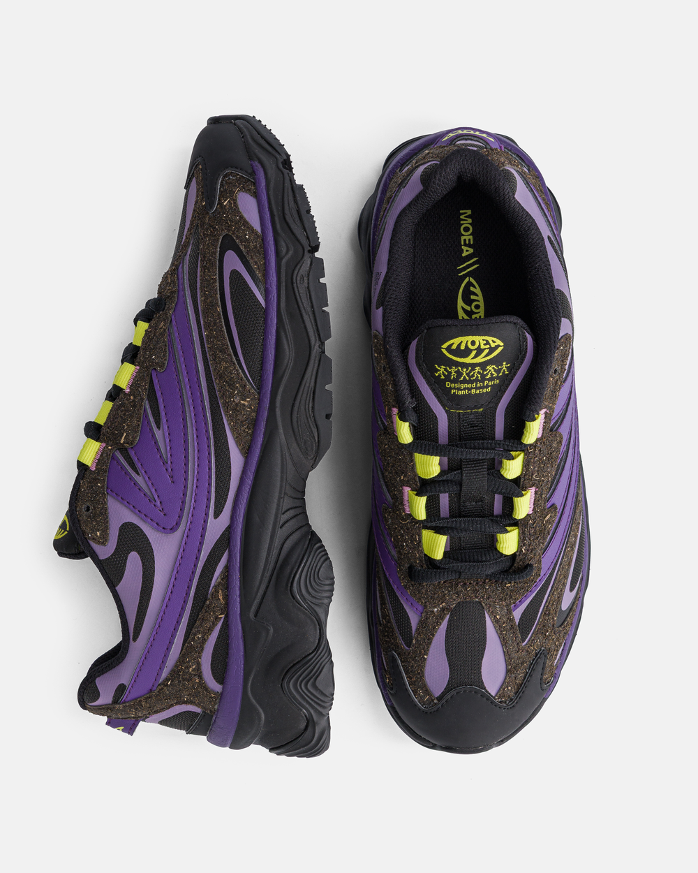 Sneakers vegan Dragonfly - Black & Purple - Seaweed