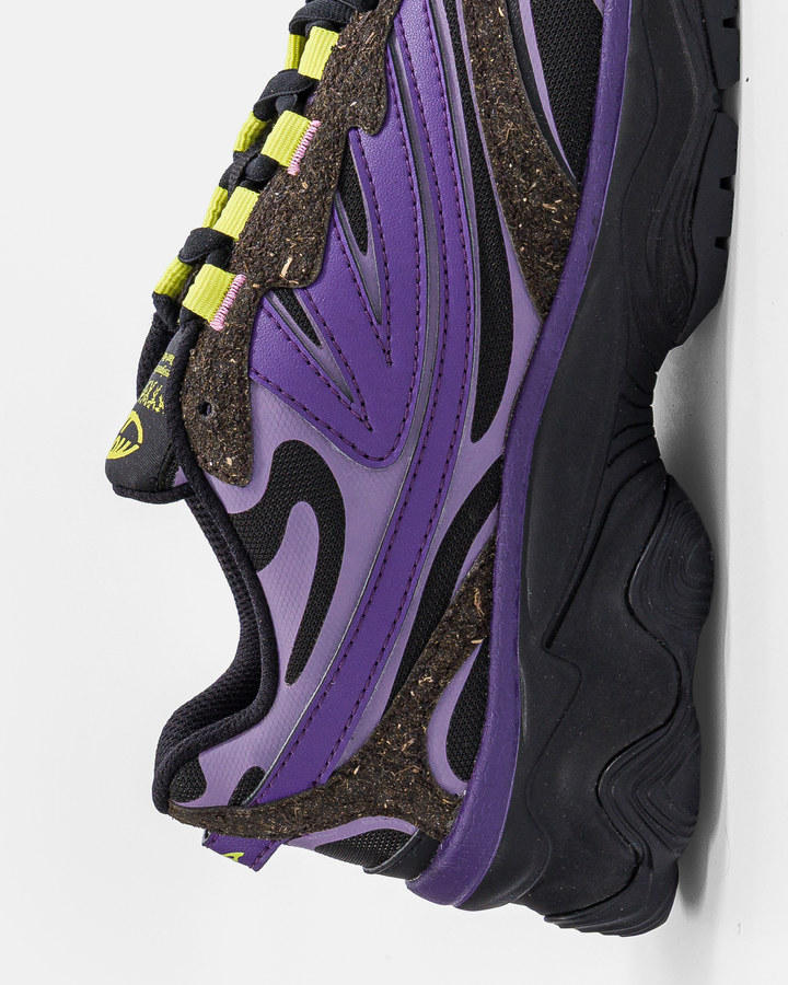 Sneakers vegan Dragonfly - Black &amp; Purple - Seaweed