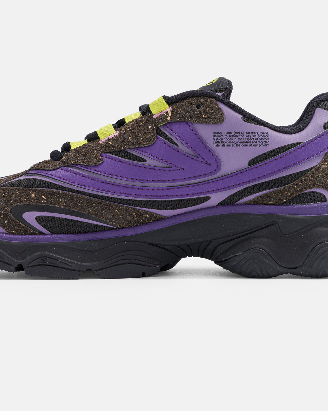 Sneakers vegan Dragonfly - Black &amp; Purple - Seaweed