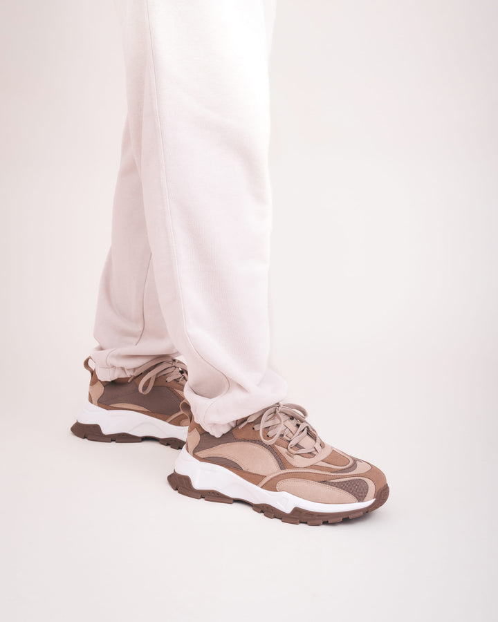 NAE Baskets Vegan Unisex Semelle Épaisse Recyclées Légères Respirant Marron UK 3-11