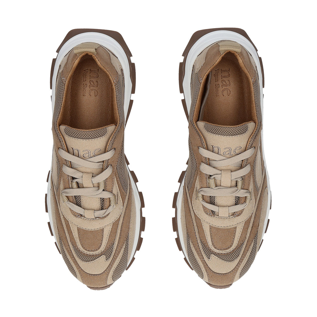 NAE Vegan Sneakers Unisex Chunky Sole Recycled Lightweight Breathable Brown US 5-12