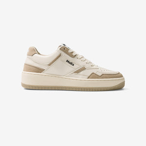sneakers en cuir vegan beige