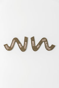 Straps personnalisées kaki Wild Walker pour baskets vegan