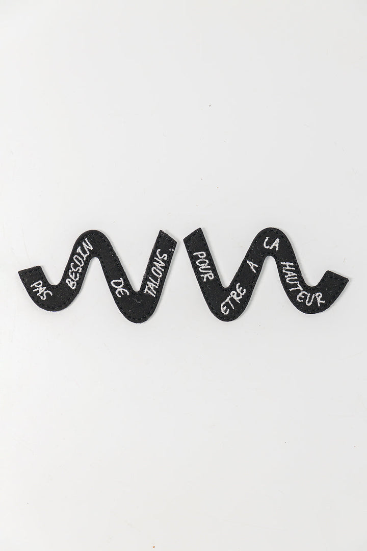 Straps personnalisés Wild Walker noir pour baskets vegan pour femme