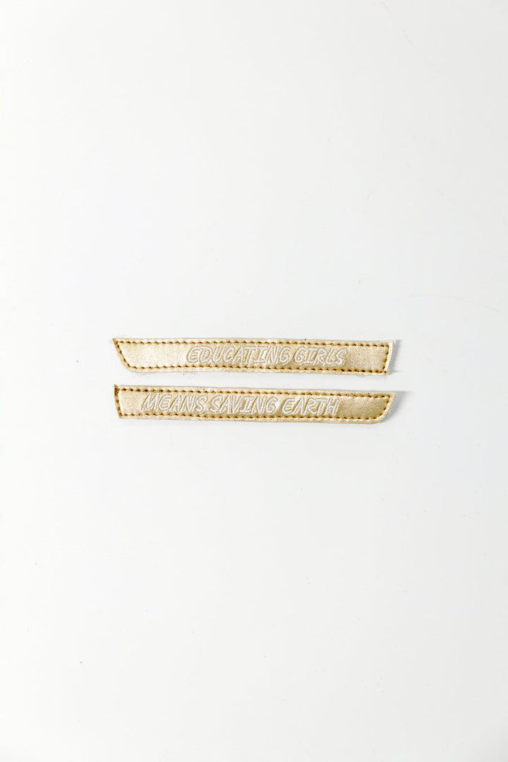 Straps personnalisés Master Mind dorés pour baskets vegan