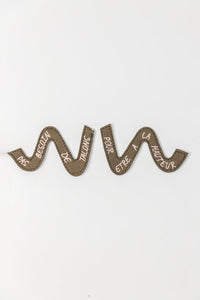 Straps kaki pour baskets vegan à message pour femme
