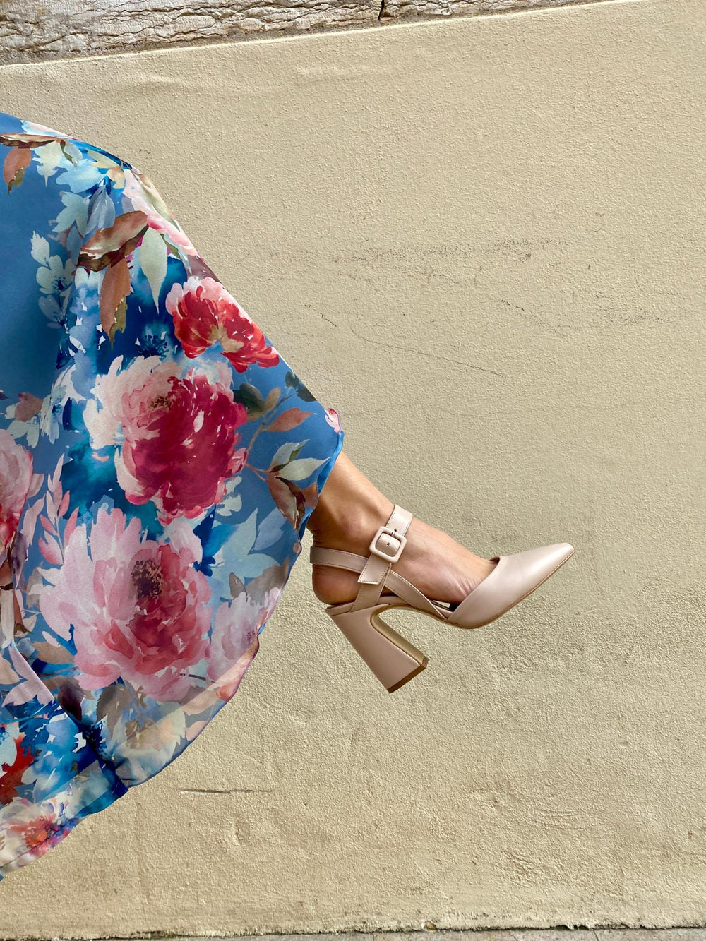 Chaussures à Talons à bout pointu en cuir  Vegan Nude