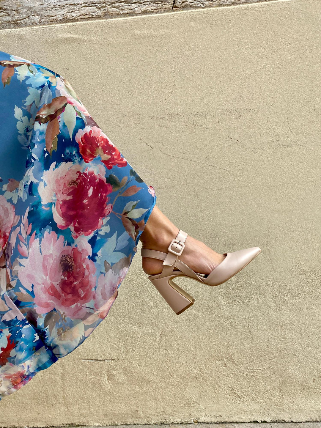 Chaussures à Talons à bout pointu en cuir  Vegan Nude