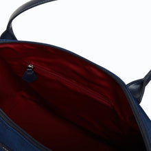 Charger l&#39;image dans la galerie, Sac vegan pour femme Journey Kromatik Apple Skin et Nylon recyclé bleu marine, sans cuir, éthique, écoresponsable, écologique, recyclé et sans cruauté