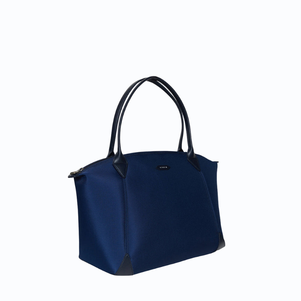 Sac vegan pour femme Journey Kromatik Apple Skin et Nylon recyclé bleu marine, sans cuir, éthique, écoresponsable, écologique, recyclé et sans cruauté