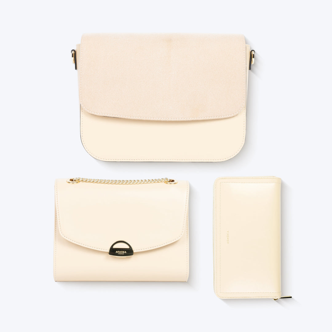 Mini Paname Bambou Sable – sac vegan assorti à son compagnon et portefeuille