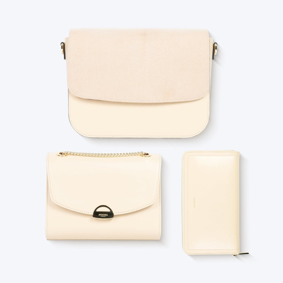 Mini Paname Bambou Sable – sac vegan assorti à son compagnon et portefeuille
