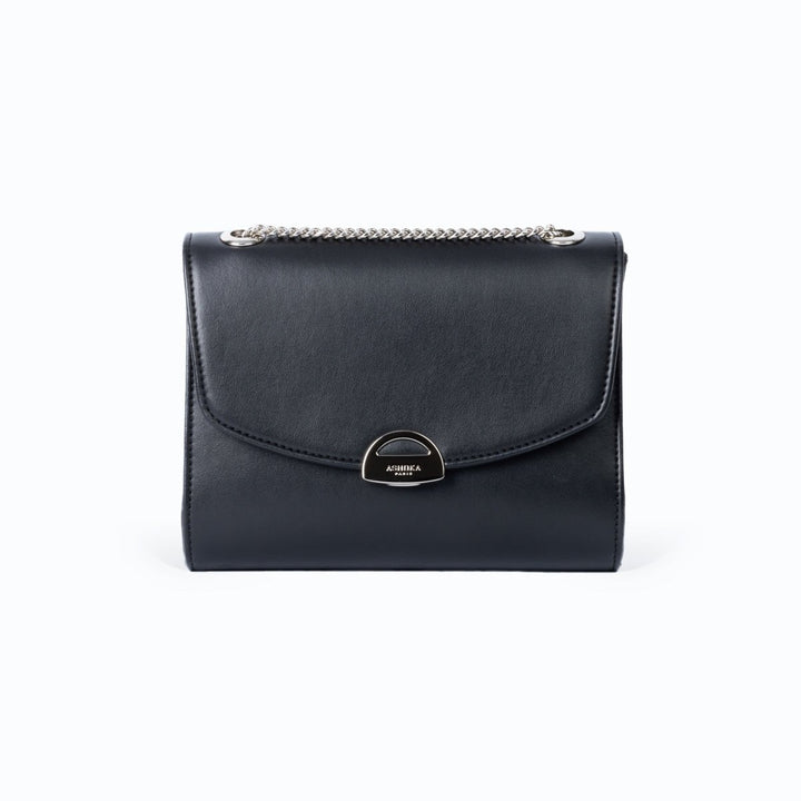 Mini Paname Noir – sac bandoulière vegan femme en Uppeal™, maroquinerie éthique Ashoka Paris