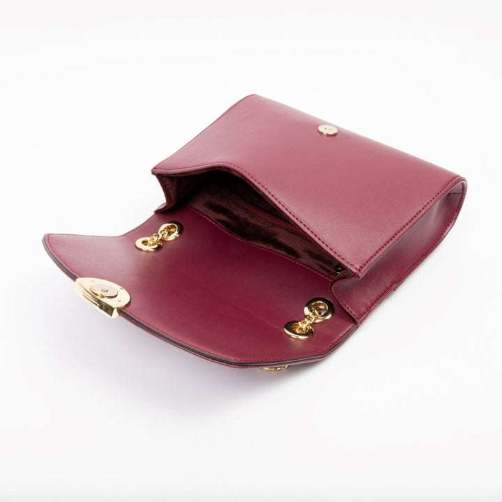 Sac vegan Mini Paname Bordeaux – intérieur recyclé avec poche pratique