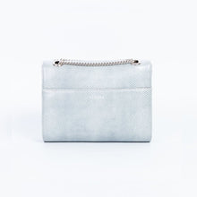 Load image into Gallery viewer, Mini Paname Lézard Bleu-Gris – sac vegan compact vue arrière, maroquinerie durable Ashoka Paris