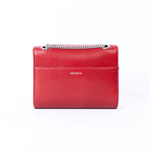 Load image into Gallery viewer, Sac vegan femme Mini Paname Lézard Rouge – vue arrière, design élégant et durable