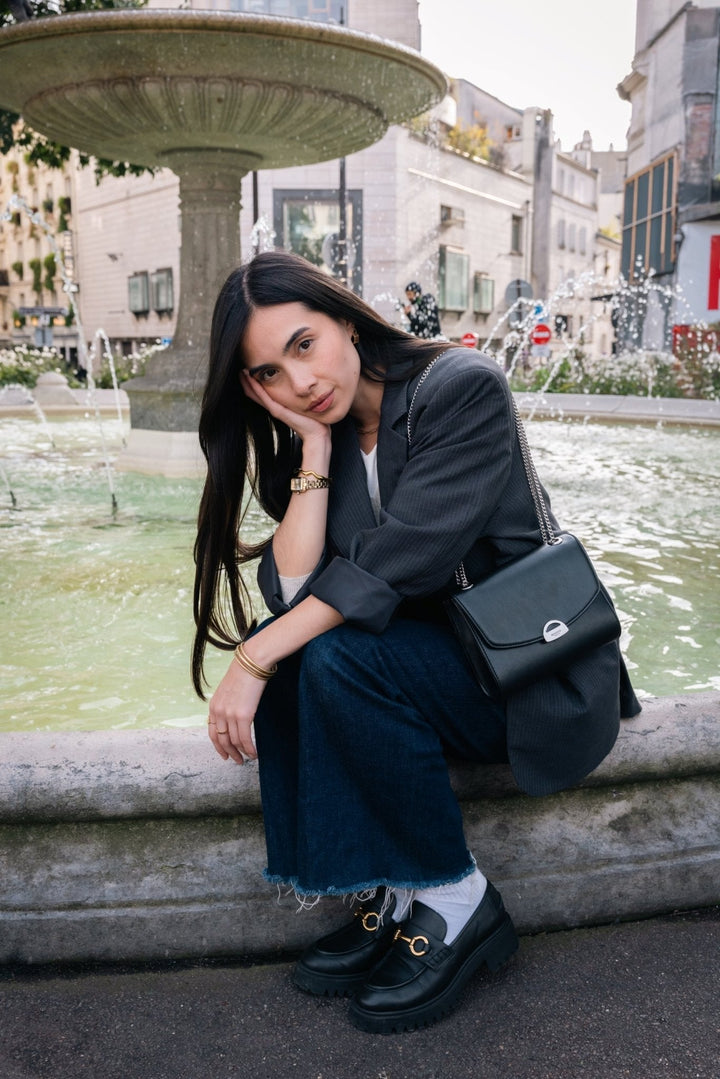 Mini Paname noir, sac vegan qui peut se porter à l&