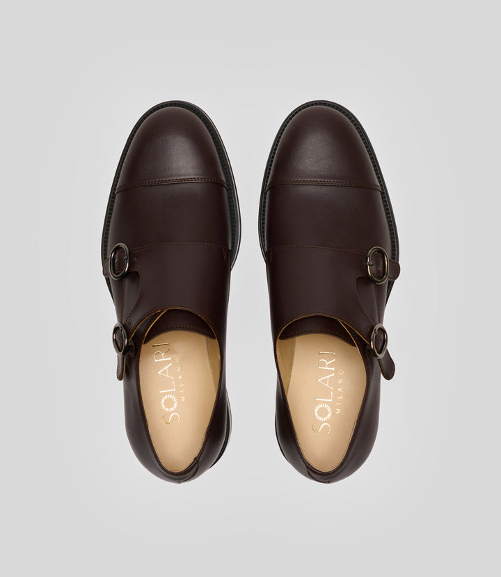 vegan monk strap brown 