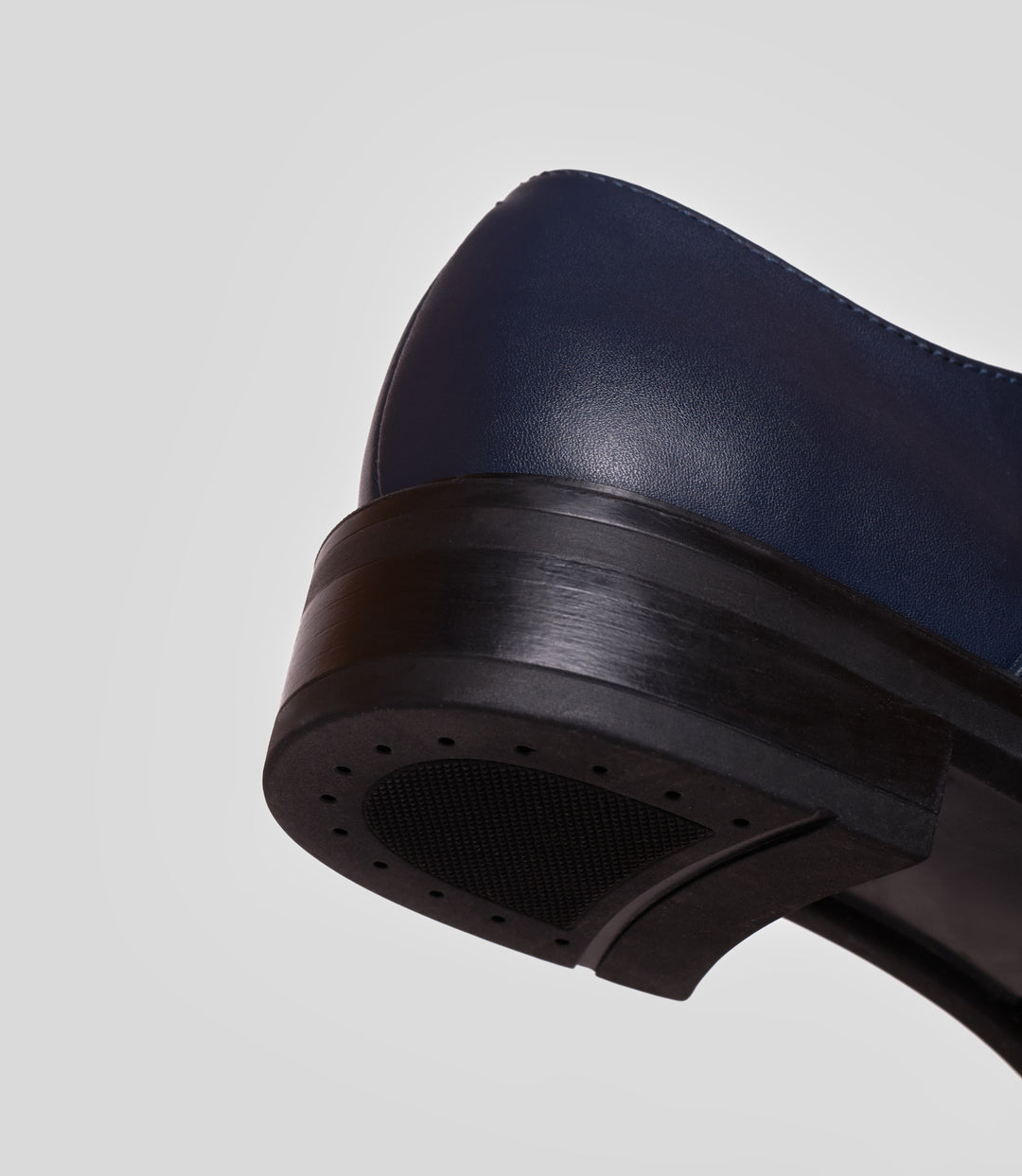 chaussures femme oxford en cuir vegan bleu marine