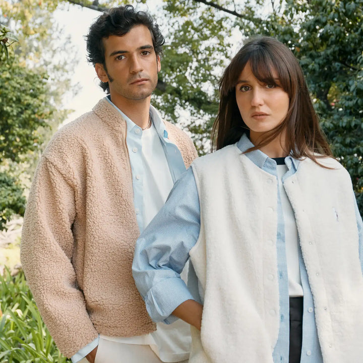 Veste polaire Sherpa Camel en matière recyclée vegan