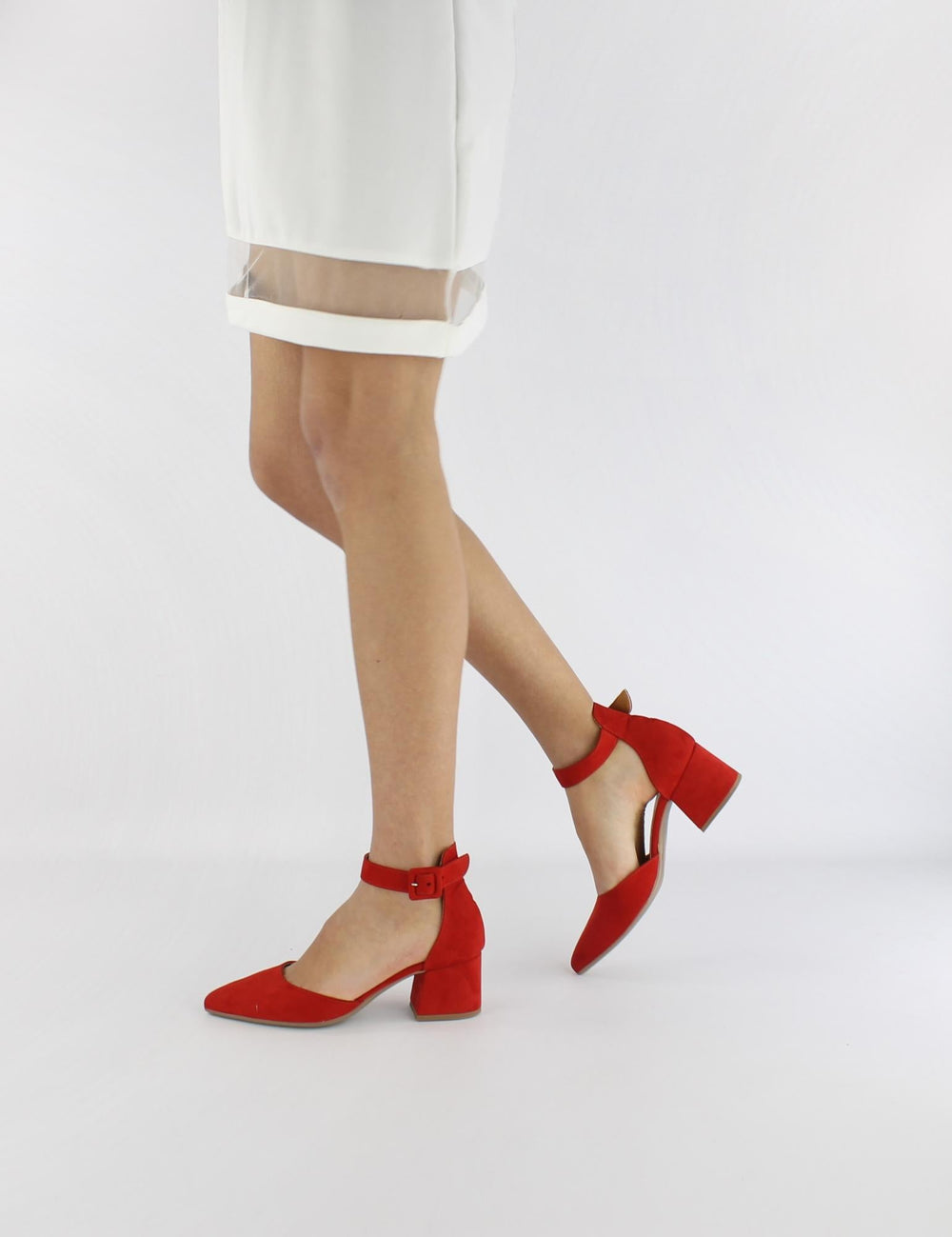 chaussures rouge veganes