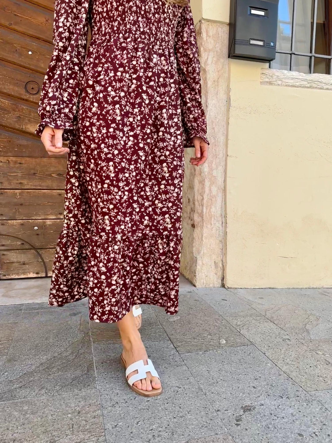 sandales mules blanche en cuir vegan