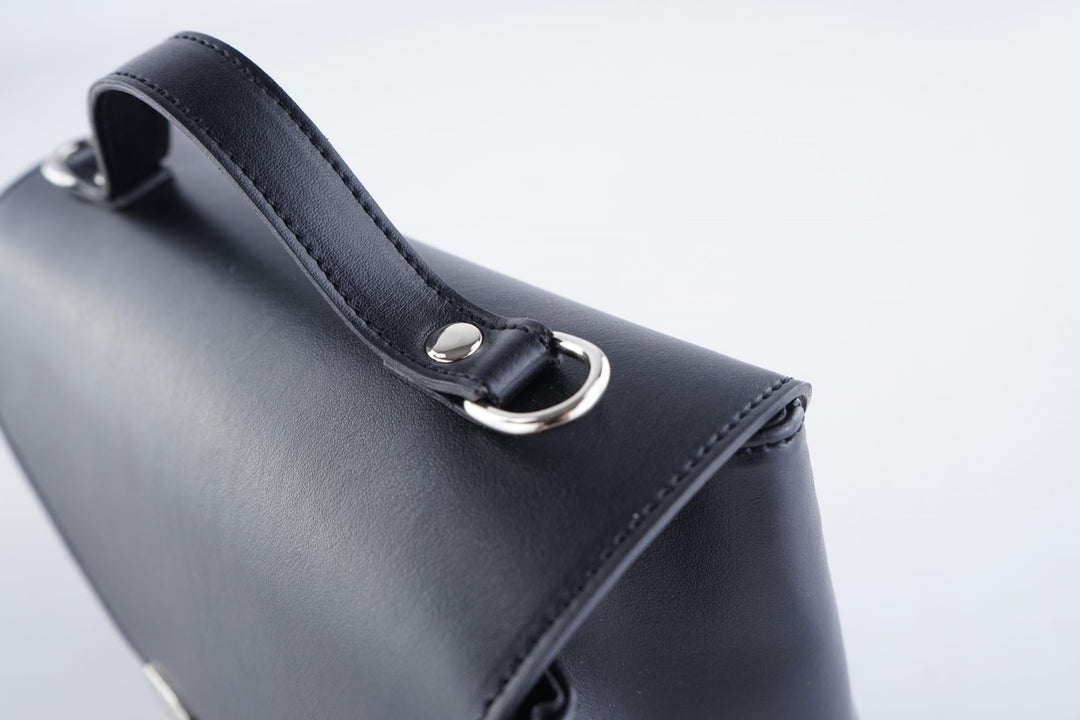sac en cuir vegan de pomme noir