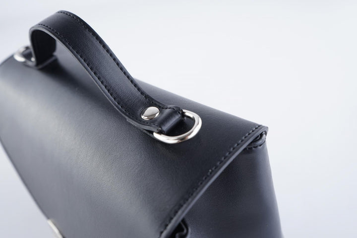 sac en cuir vegan de pomme noir