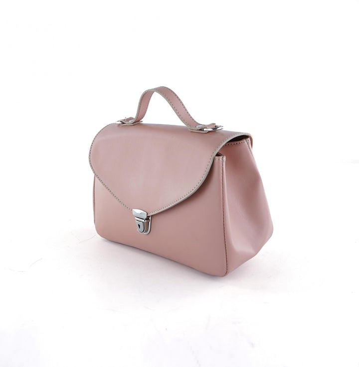 sac à main rose en cuir vegan de pomme