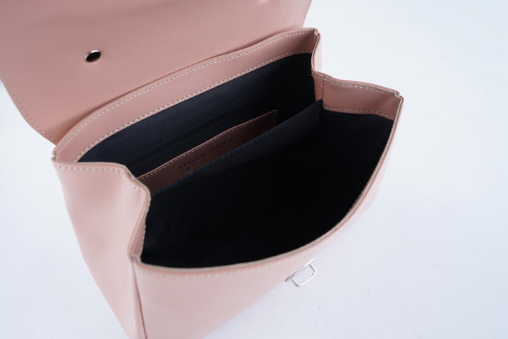 sac à main rose en cuir vegan de pomme
