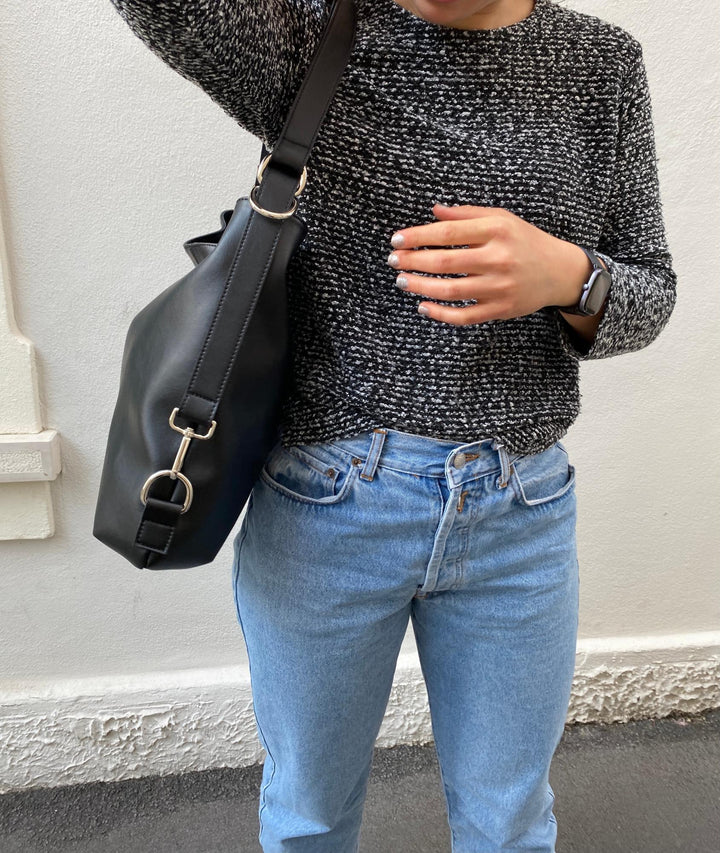 grand sac vegan noir deux en un